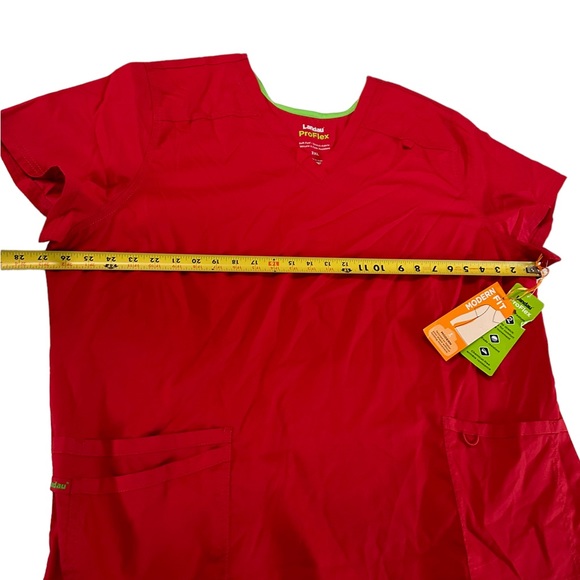 Landau Pro Flex Red Short Sleeve Scrub Size 3XL - Picture 10 of 17